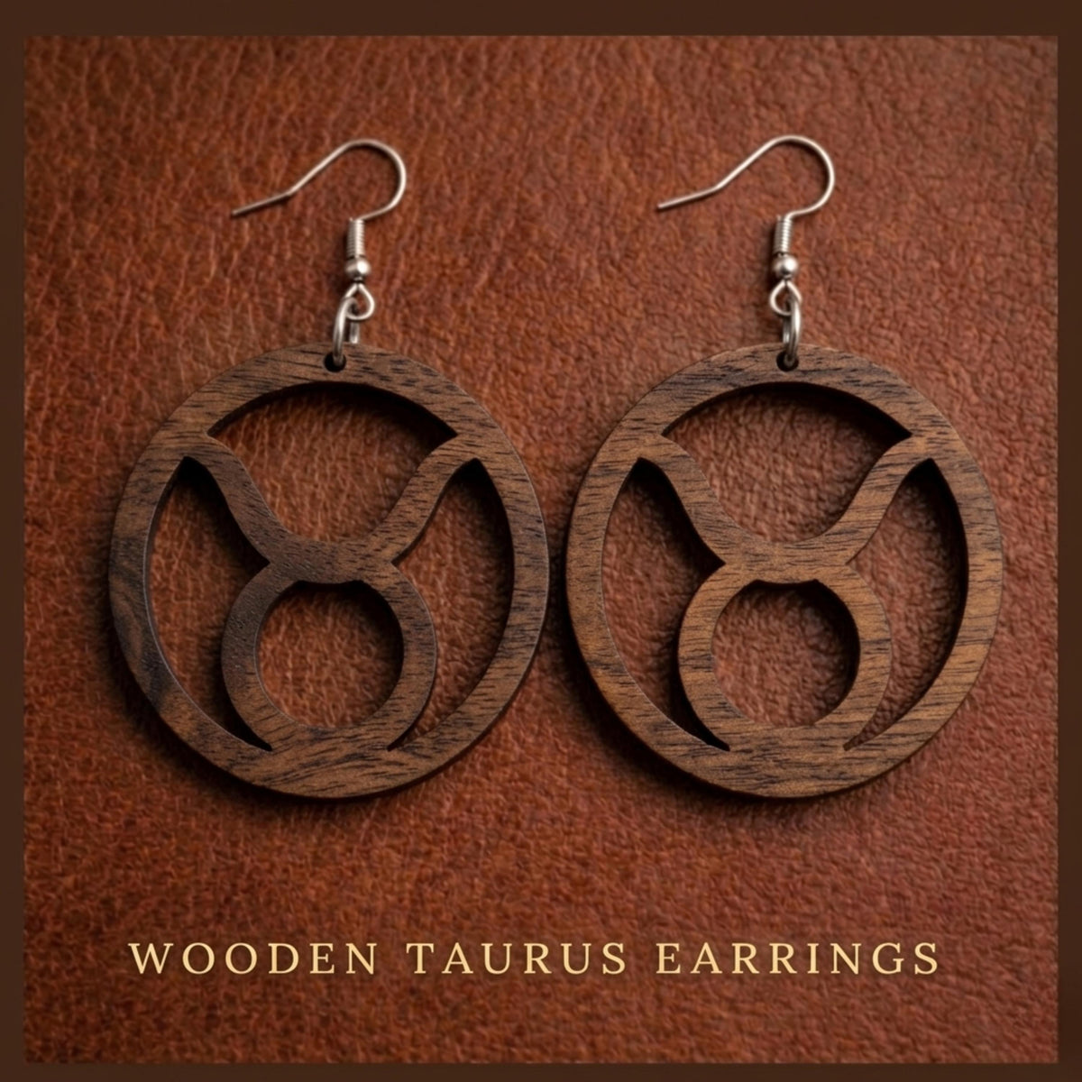 Wooden Zodiac Earrings