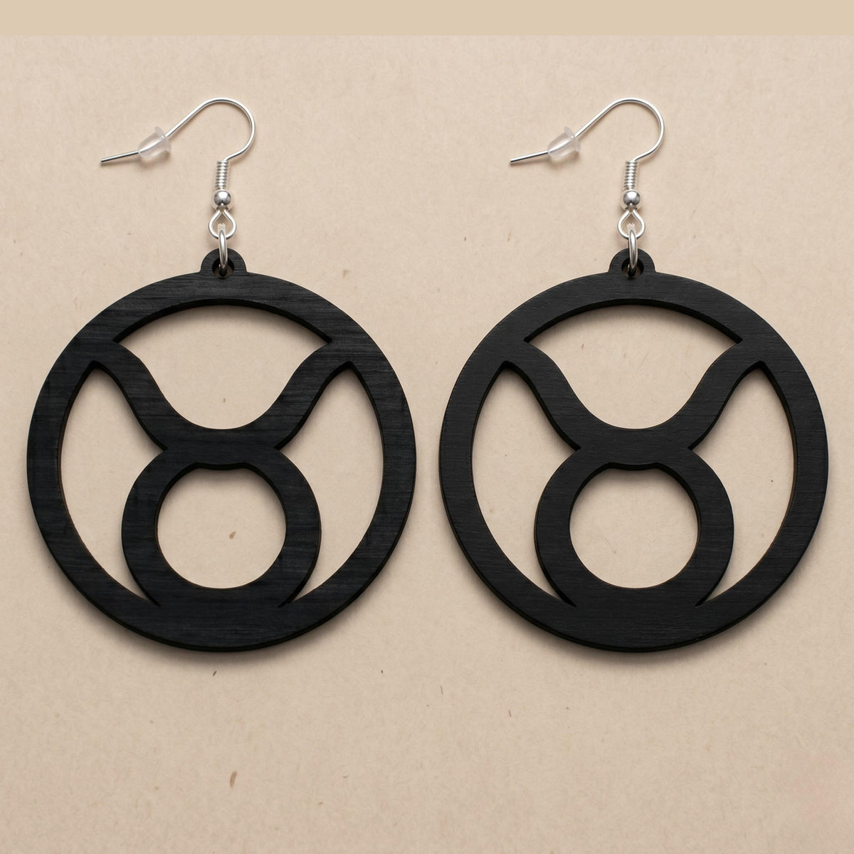 Taurus Wood Zodiac Earrings