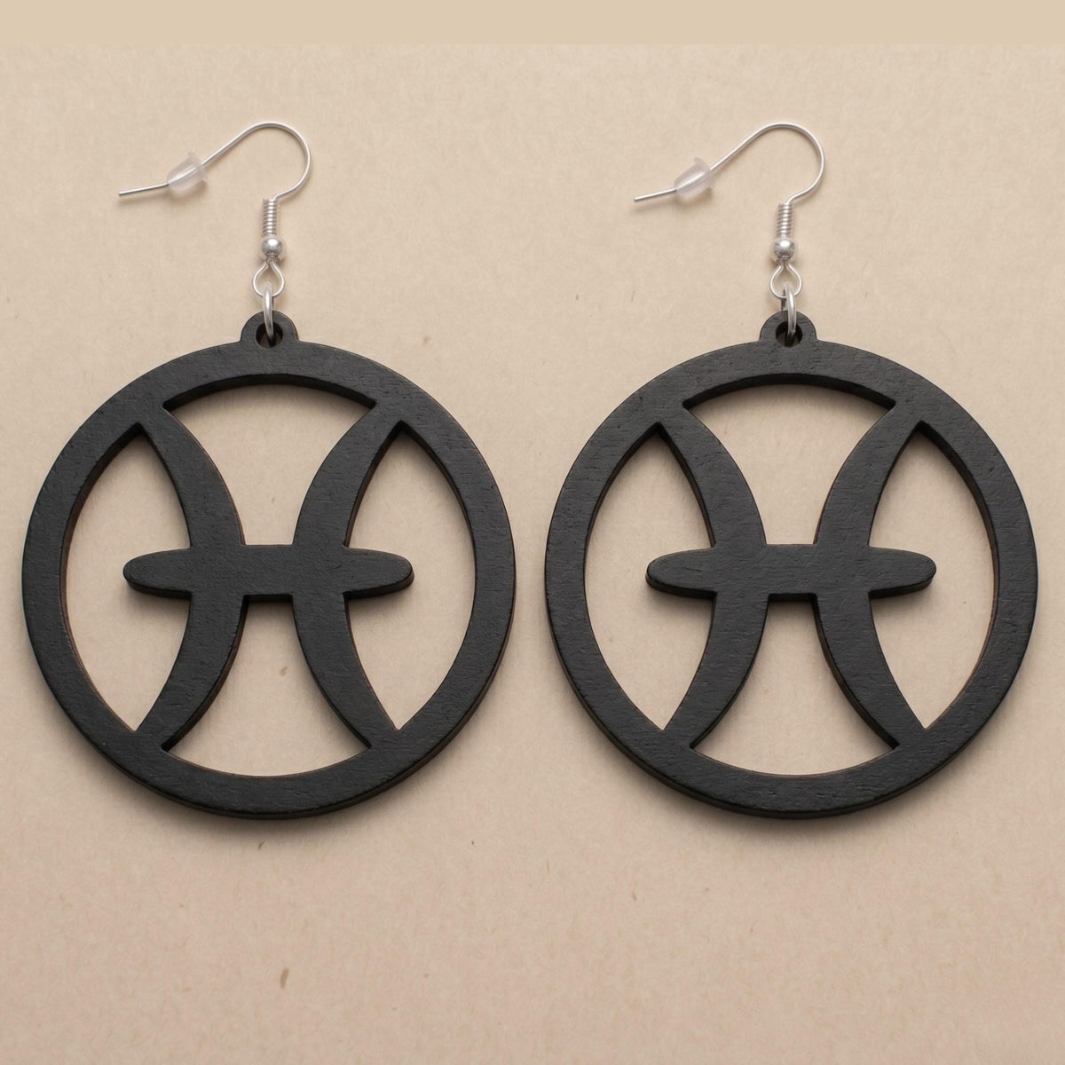 Gemini Wood Zodiac Earrings