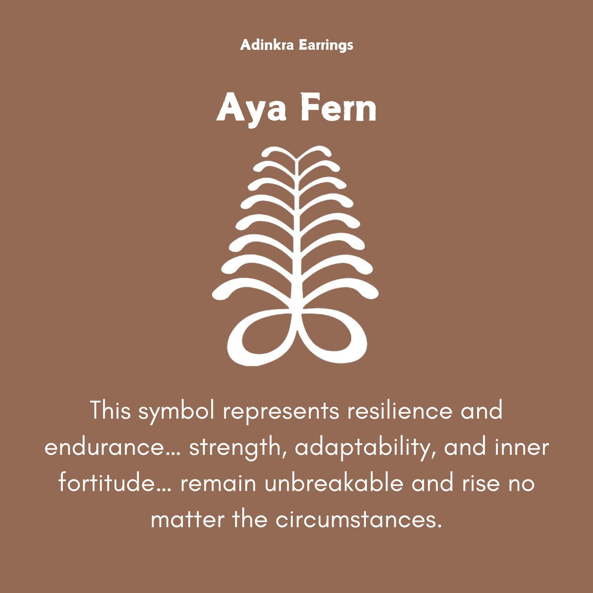 Aya Fern Adinkra Wood Necklace