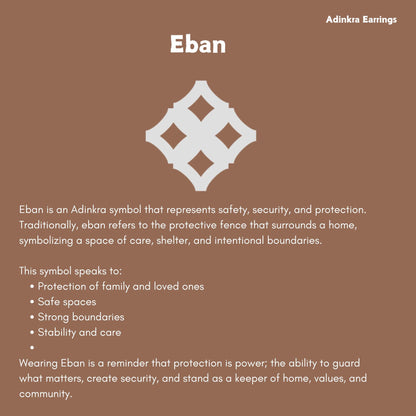 Eban Wood Necklace | Adinkra Love & Protection, Natural Walnut Pendant