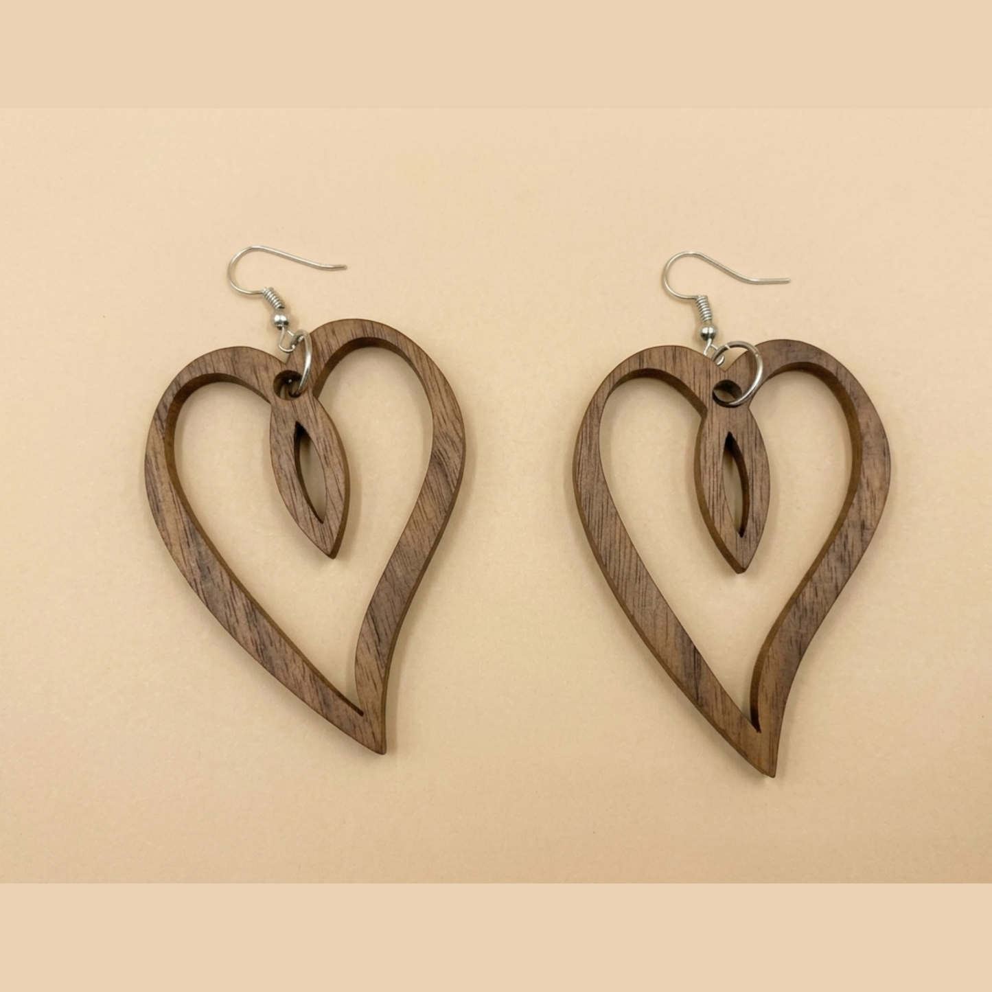 Open Heart Statement Earrings