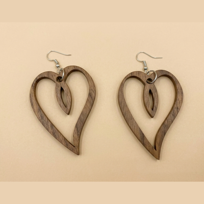 Open Heart Statement Earrings