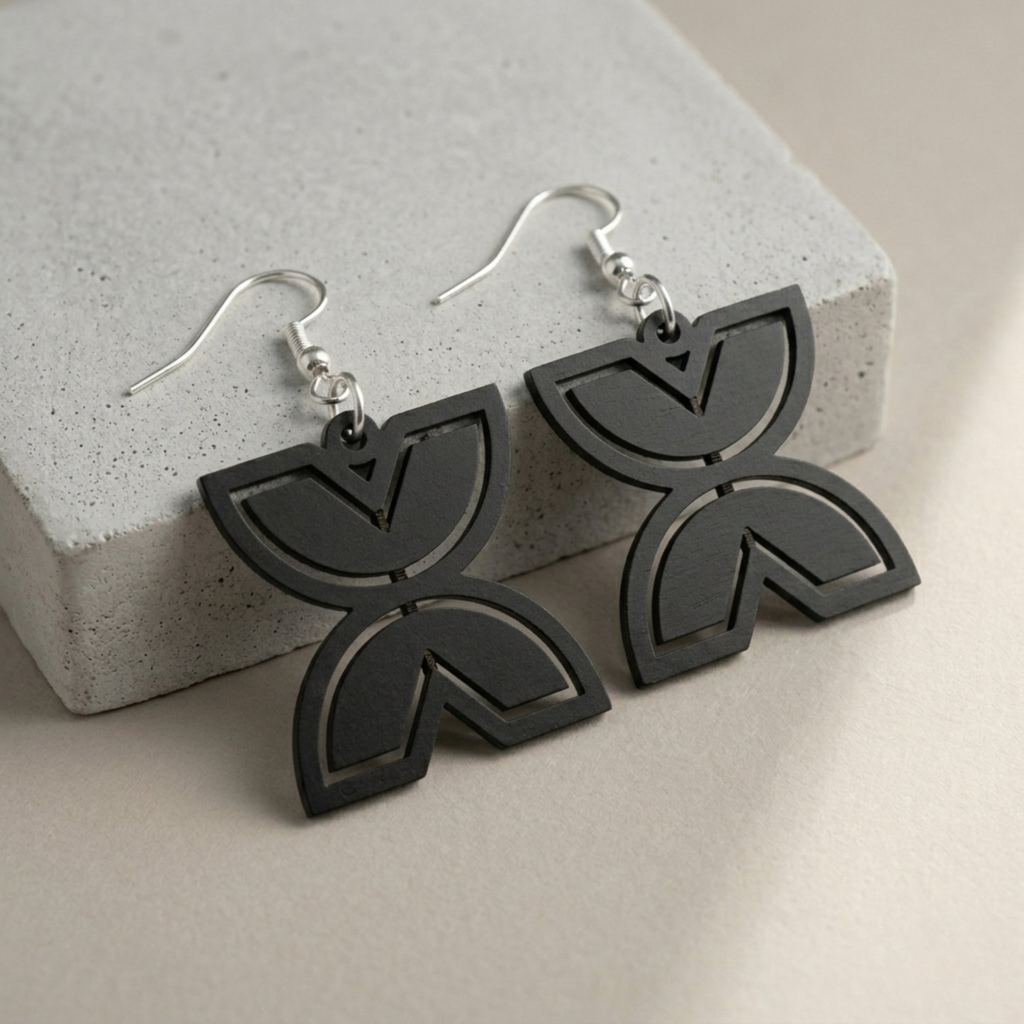 Fawohodie Wood Adinkra Earrings