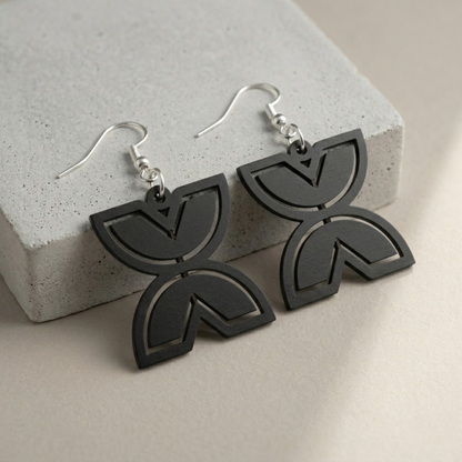 Fawohodie Wood Adinkra Earrings