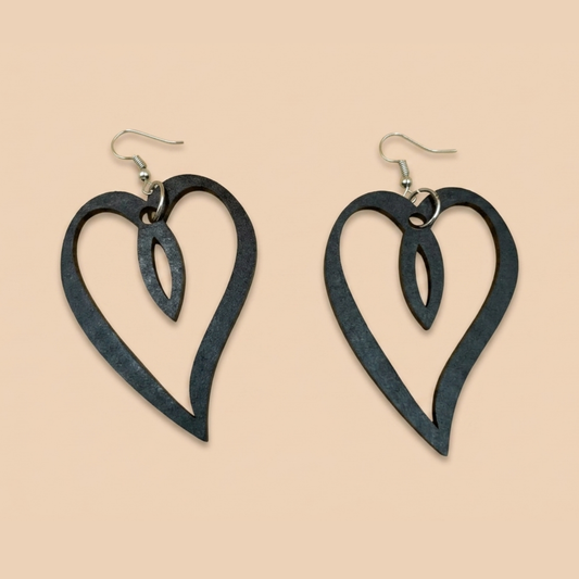 Open Heart Statement Earrings
