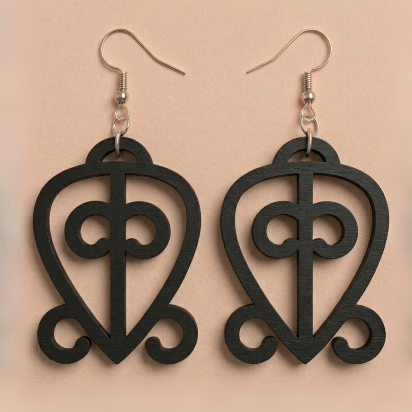 Odo Nnyew Fie Kwan Wood Adinkra Earrings