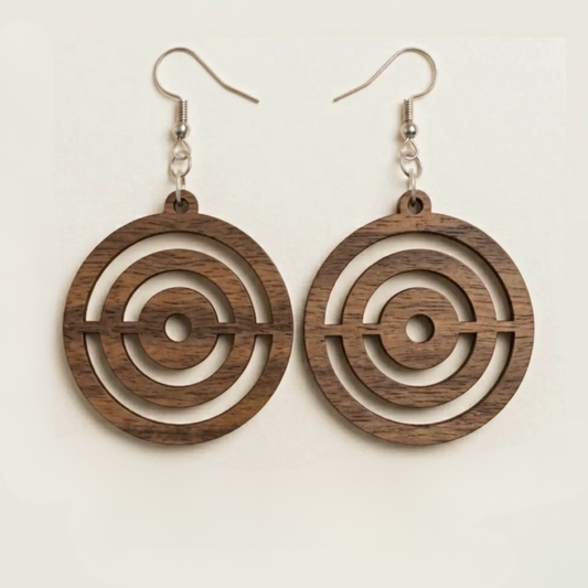 Adinkrahene Wood Adinkra Earrings