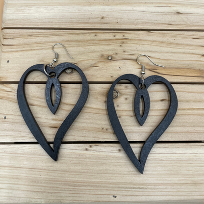 Open Heart Statement Earrings