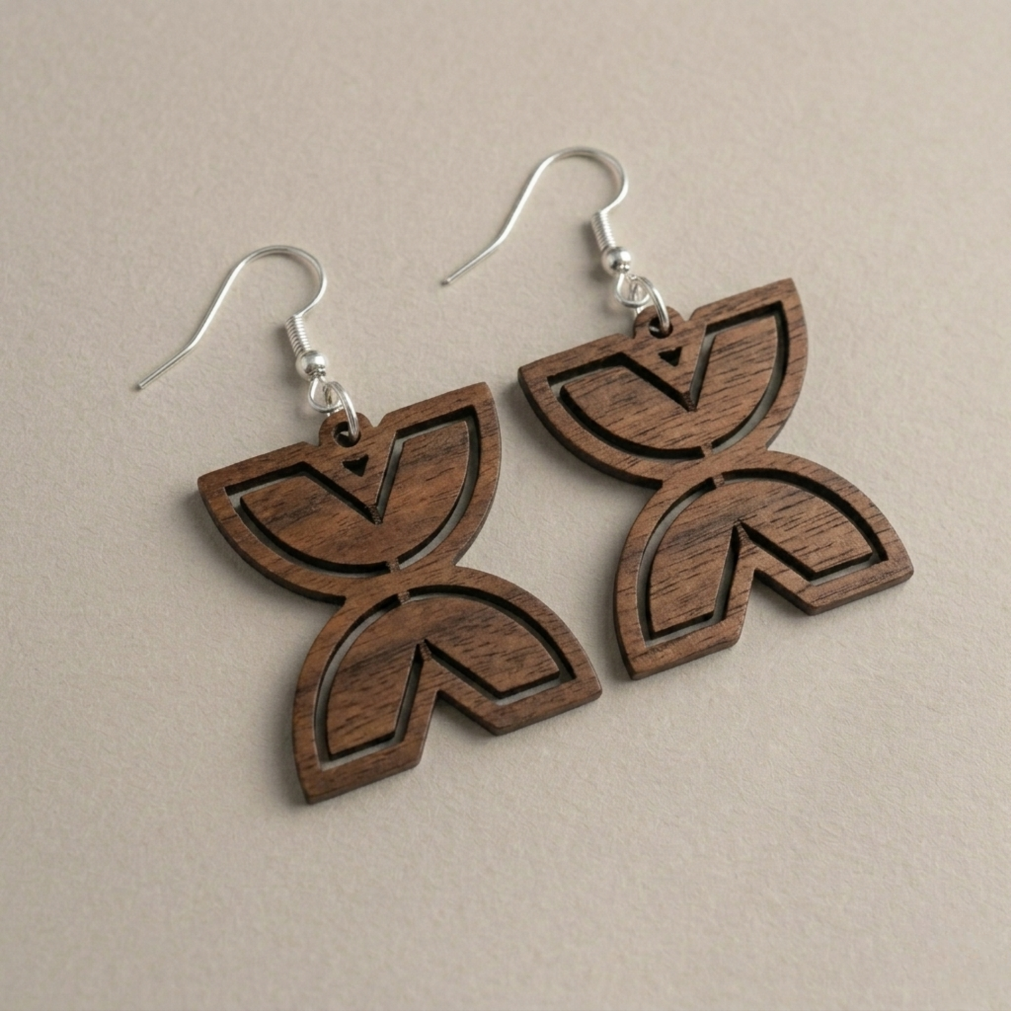 Fawohodie Wood Adinkra Earrings