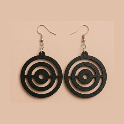 Adinkrahene Wood Adinkra Earrings
