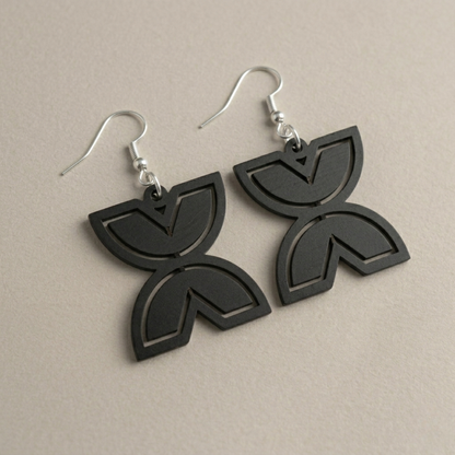 Fawohodie Wood Adinkra Earrings