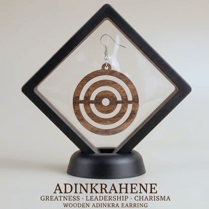 Adinkrahene Wood Adinkra Earrings