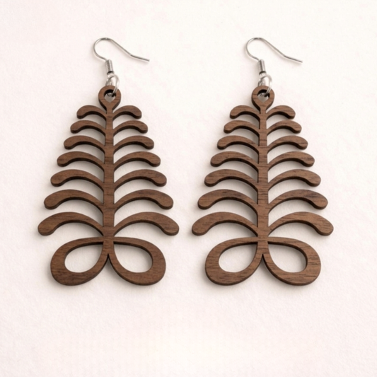 Aya Adinkra Wood Adinkra Earrings