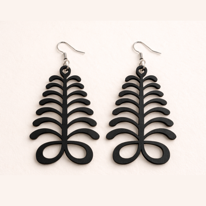 Aya Adinkra Wood Adinkra Earrings