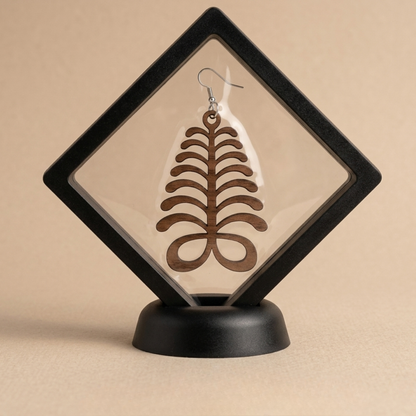 Aya Adinkra Wood Adinkra Earrings
