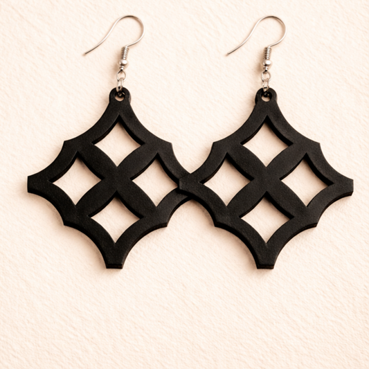 Eban Wood Adinkra Earrings