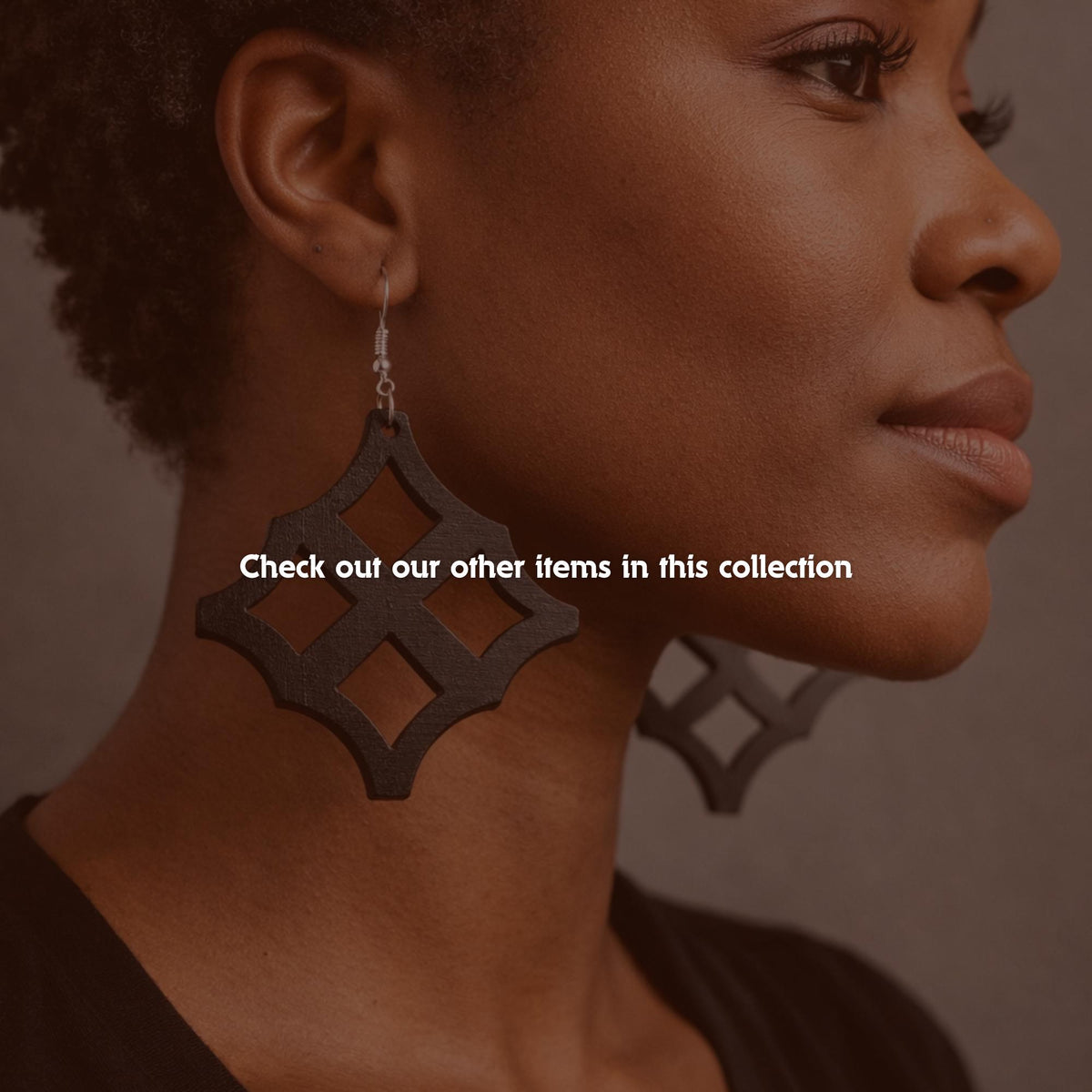 Eban Wood Necklace | Adinkra Love & Protection, Natural Walnut Pendant