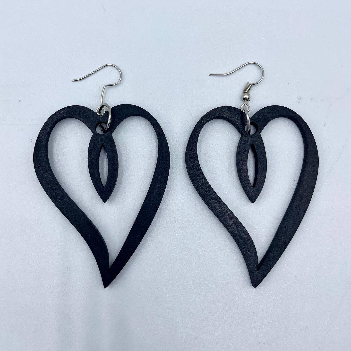 Open Heart Statement Earrings