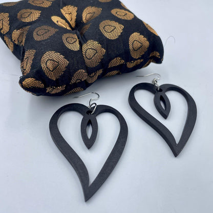 Open Heart Statement Earrings
