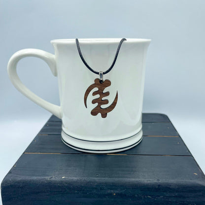 Gye Nyame Necklace - Wood Charm