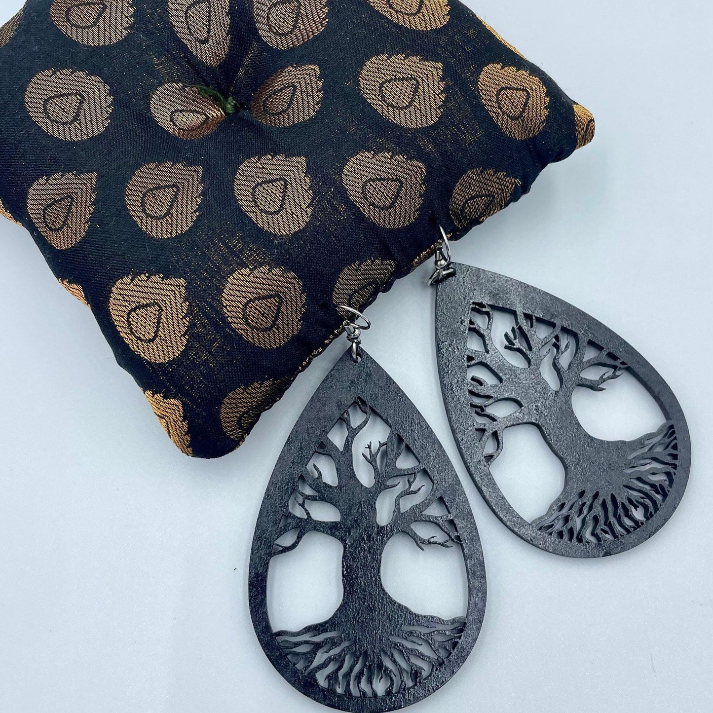 Tree of Life Drop Teardrop Earrings