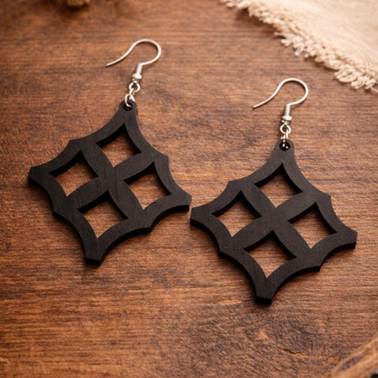 Eban Wood Adinkra Earrings