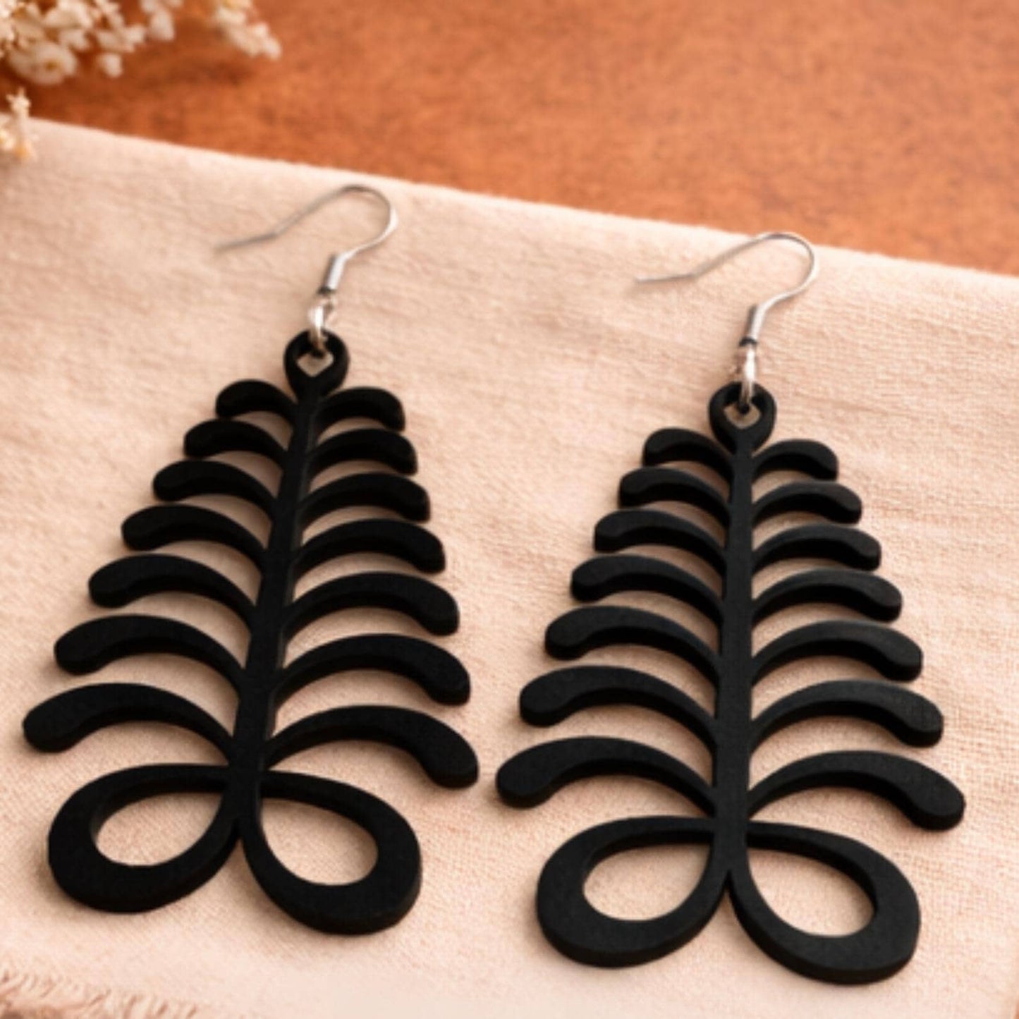 Aya Adinkra Wood Adinkra Earrings