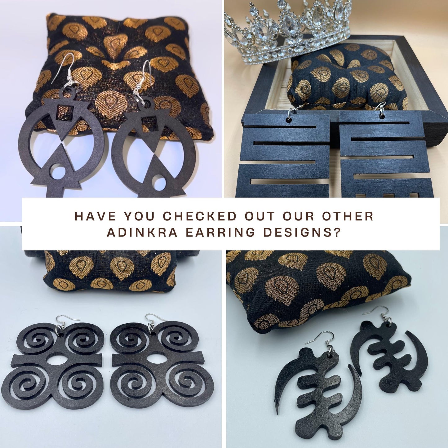 Hye Won Hye Wood Adinkra Earrings