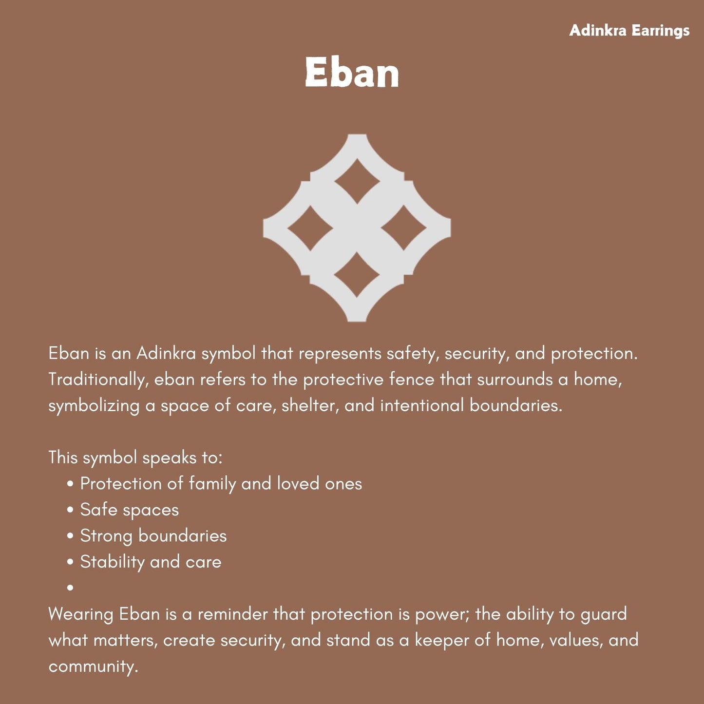 Eban Wood Adinkra Earrings