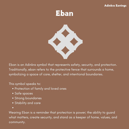 Eban Wood Adinkra Earrings