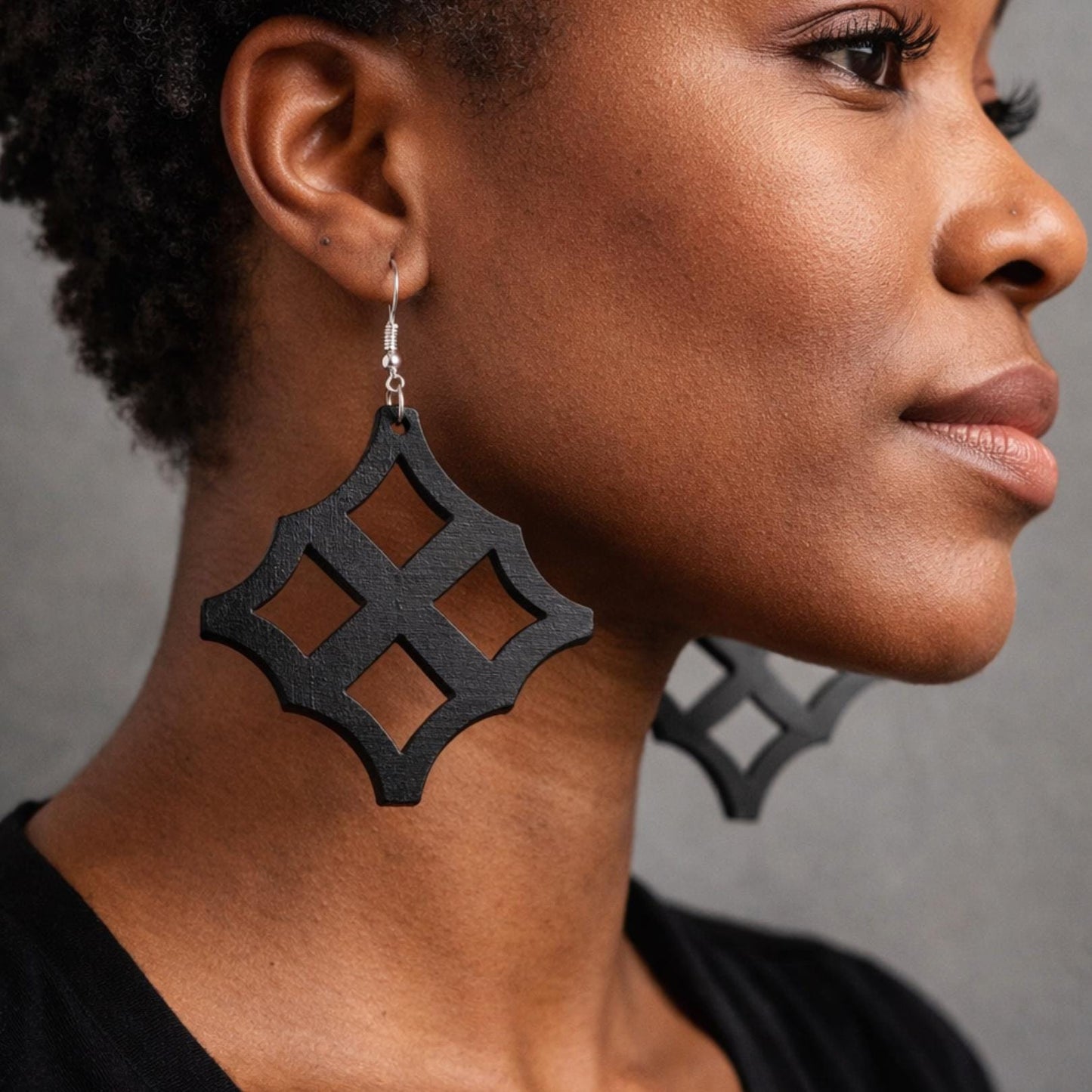 Eban Wood Adinkra Earrings