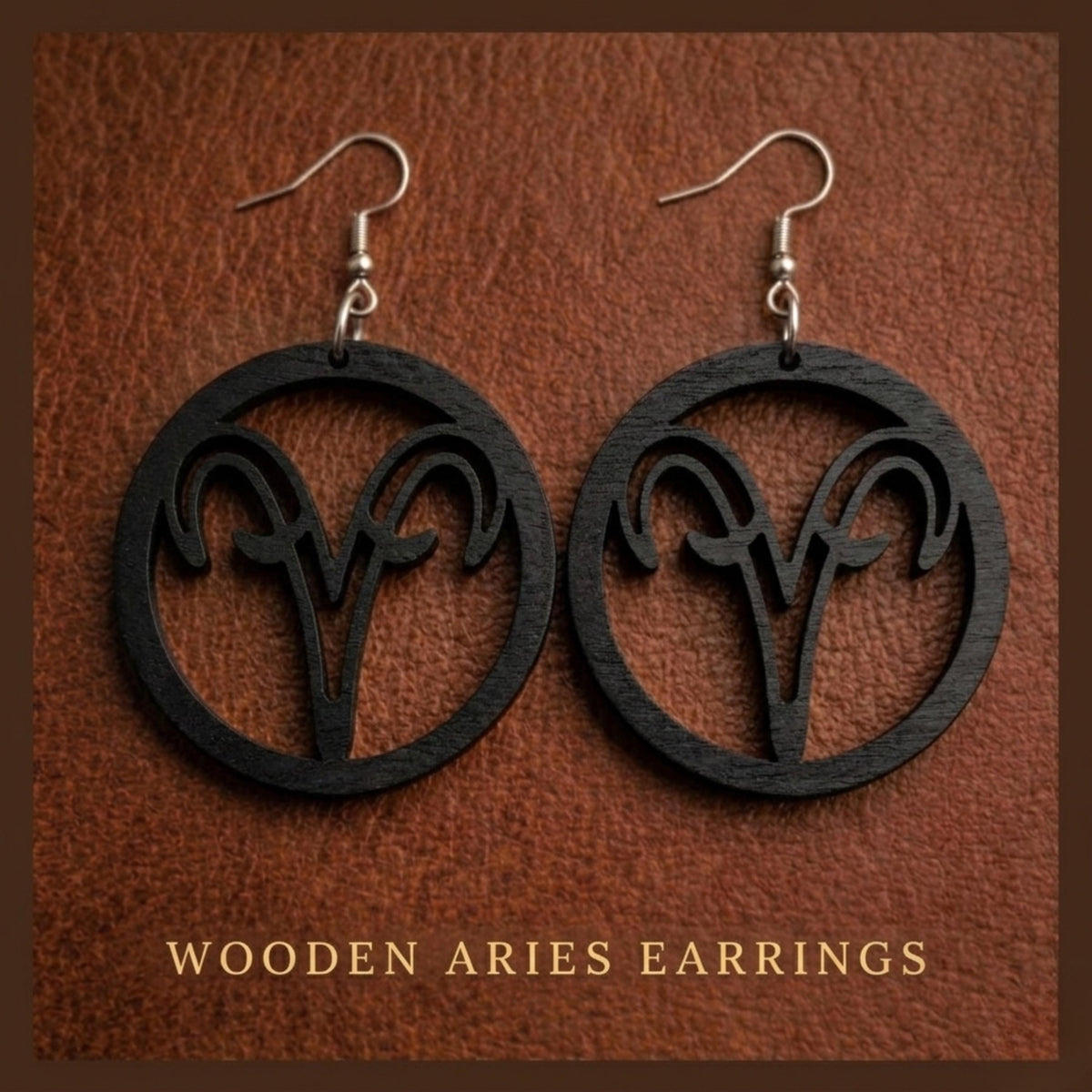 Wooden Zodiac Earrings