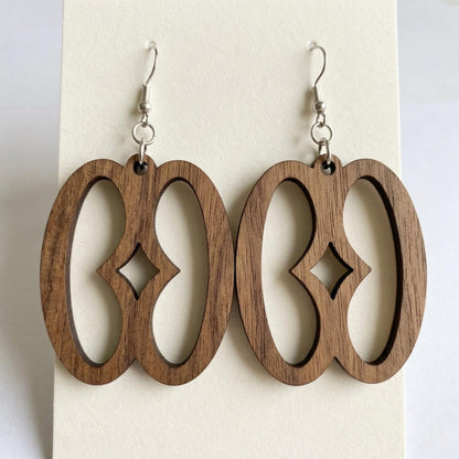 Nyame Biribi Wo Soro Wood Adinkra Earrings