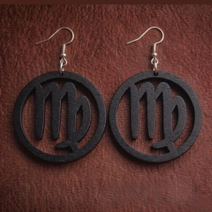 Virgo Wooden Earrings