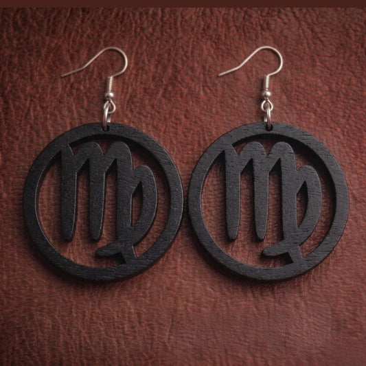 Virgo Wooden Earrings