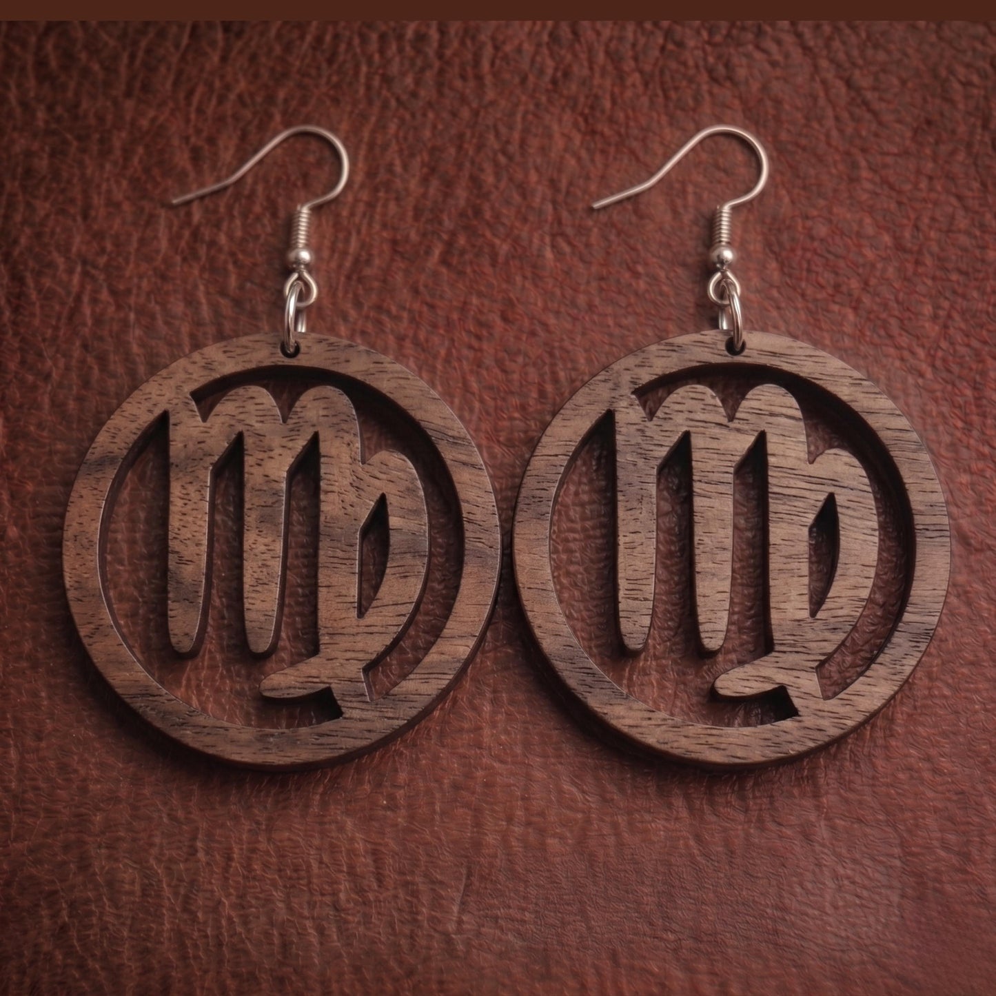 Virgo Wooden Earrings