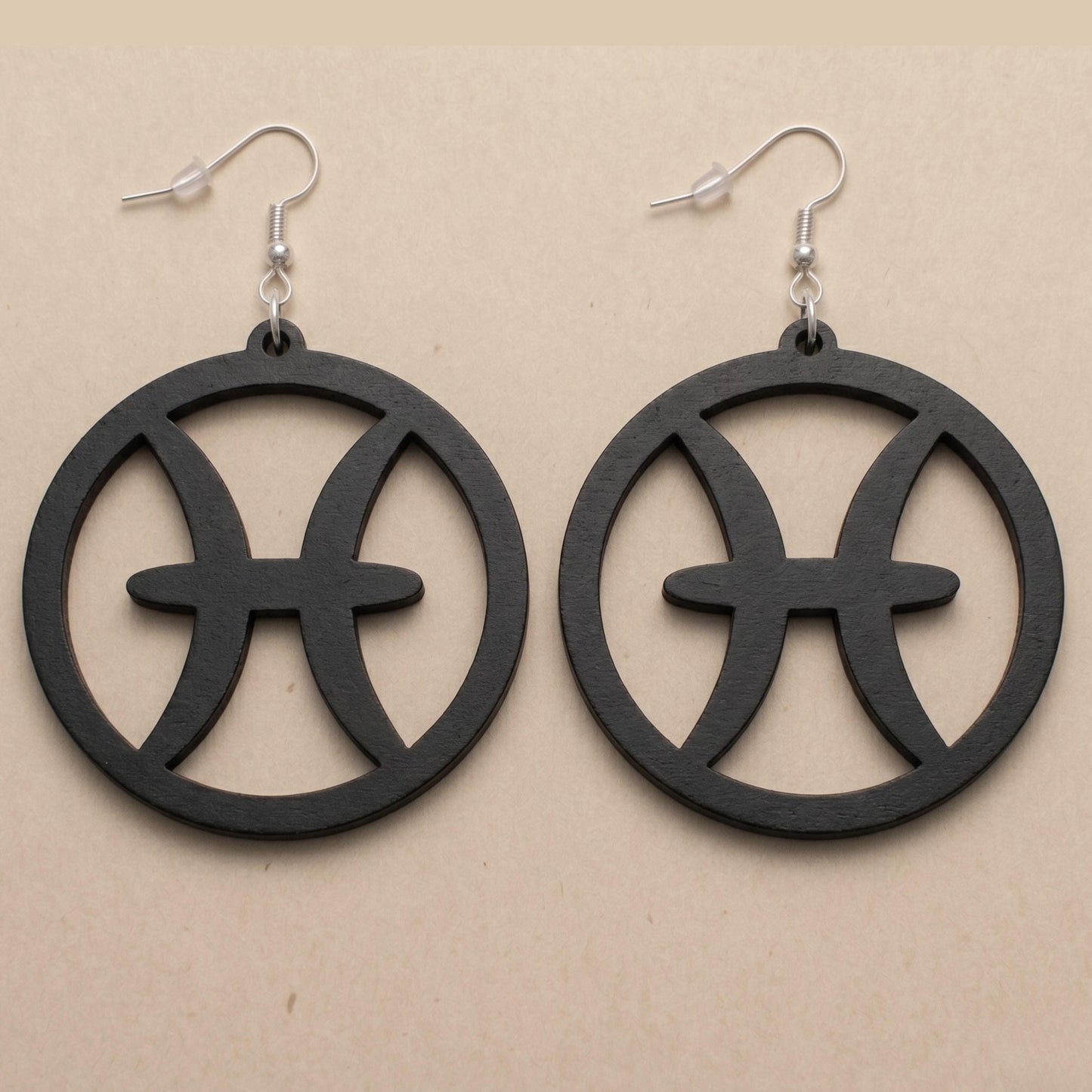 Gemini Wood Zodiac Earrings