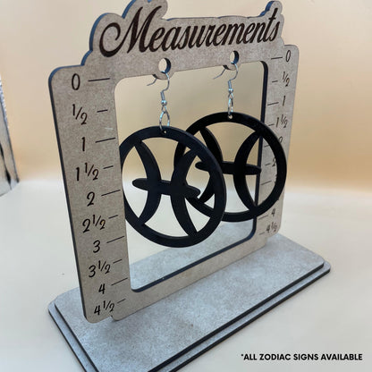 Gemini Wood Zodiac Earrings