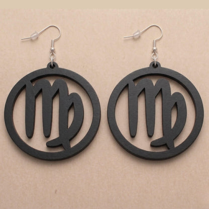 Virgo Wooden Earrings