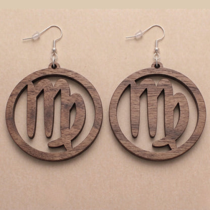Virgo Wooden Earrings