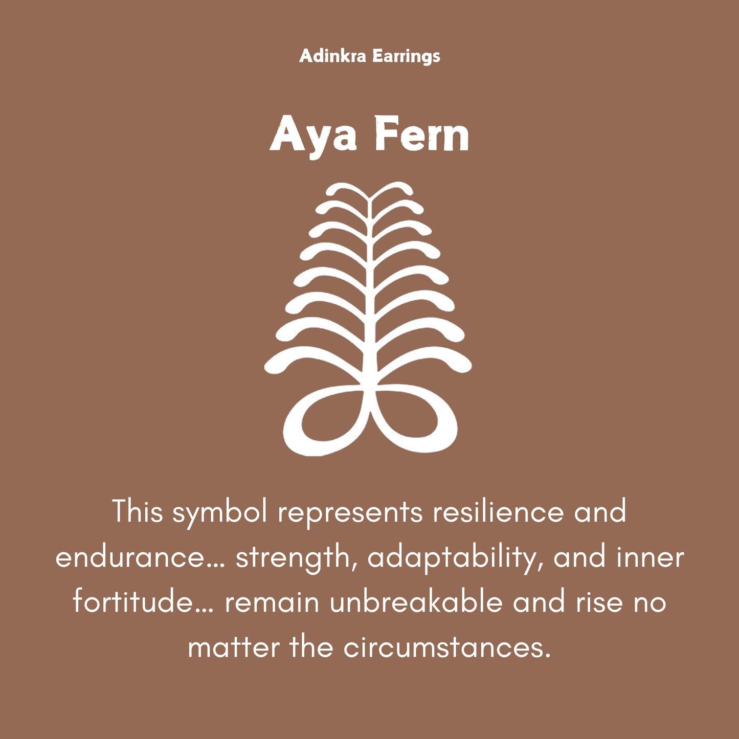 Aya Fern Adinkra Wood Necklace