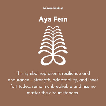 Aya Fern Adinkra Wood Necklace